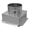 Duct Outlet 6" x 6" Ceiling Box, w/ 6" Round Collar - Connects Register Vent and Diffuser HVAC