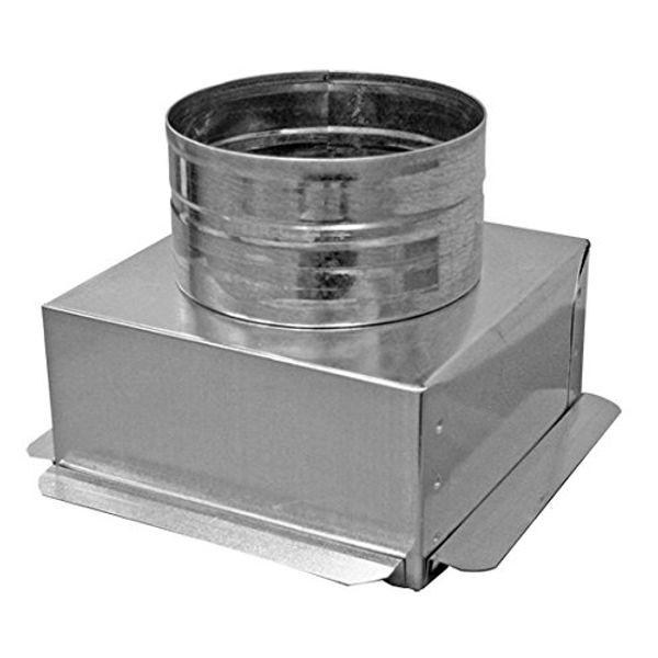 Duct Outlet 6" x 6" Ceiling Box, w/ 6" Round Collar - Connects Register Vent and Diffuser HVAC