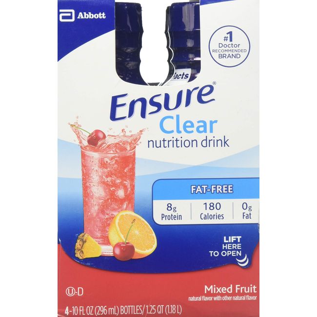 Ensure Clear Nutrition Drink Bottles Mixed Fruit, 10 Fl  