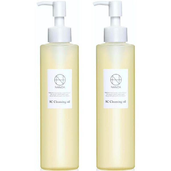 NANOA Cleansing Oil, Human Stem Cells, Highly Featured by Doctors, Makeup Remover, No W Face Washing, Jojoba Oil, Argan Oil, Additive-Free, 6.8 fl oz (200 ml), Set of 2 (2)