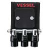 Vessel QB-10MB3K Quick Catcher 3 Row Holder with Magnet, Black