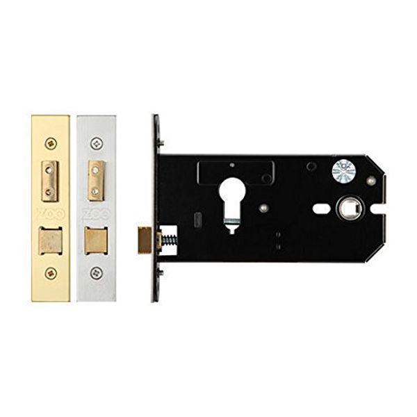 Horizontal Euro Profile Sash Lock - Satin Stainless Steel