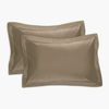 Fresh Ideas Poplin Tailored 2-Pack Pillow Sham, Standard, Mocha