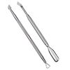 LuoshaPUCY Cuticle Pusher, 2 Pack Stainless Steel Nail Cuticle Cleaner Tool, Dual Head Nail Cuticle Remover, Manicure Pedicure Gel Polish Remover for Removing Dead Skin on Fingers