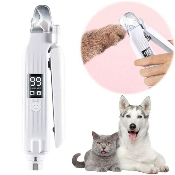 2 in 1 Electric Dog Nail Grinder and Clipper Rechargeable Pet Toenail Clippers