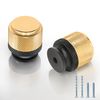 Zernmiarder 2pcs Knurled Cabinet Knobs, Kitchen Drawer Pulls Decorative Knobs for cabinets and Drawers, Knurled Cabinet Hardware - Black & Gold