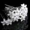 Wedding Hair Accessories for Brides, SONGQEE Flower Pins Pearl Hair Pins, Vintage Hair Barrette Boho Accessory Bobby Pins for Evening Prom Party Hair Styling Pins(20PCS Silver with box)