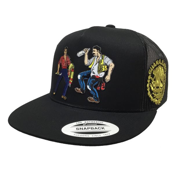 El Borracho y el valiente de Guanajuato hat Black mesh Snapback