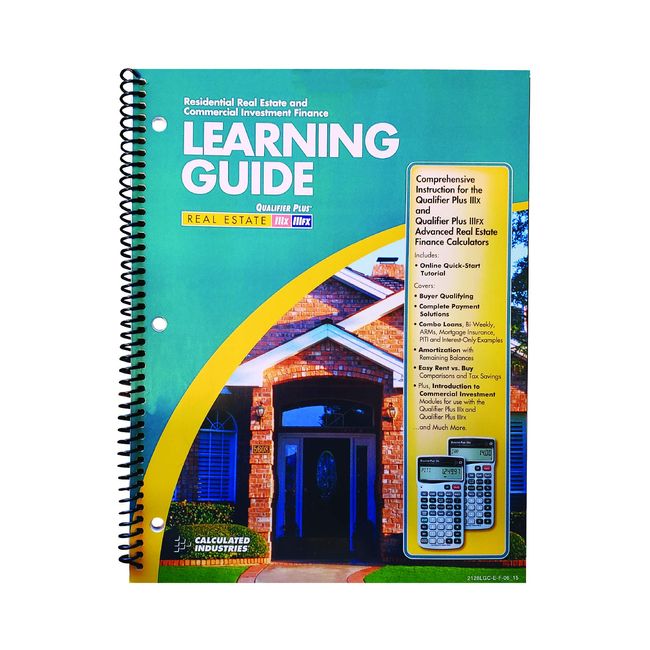 Calculated Industries 2128 Qualifier Plus Training Program Workbook for Qualifier Plus IIIx and IIIfx Real Estate Finance Calculators | 3 Modules: Basic, Comprehensive, Intro to Commercial Investment