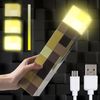 Light-up Wall Torch - Batteries & USB Pluggable Night Lamp - Hand Held or Wall Mount Lighting Torch （Three-Level Brightness）