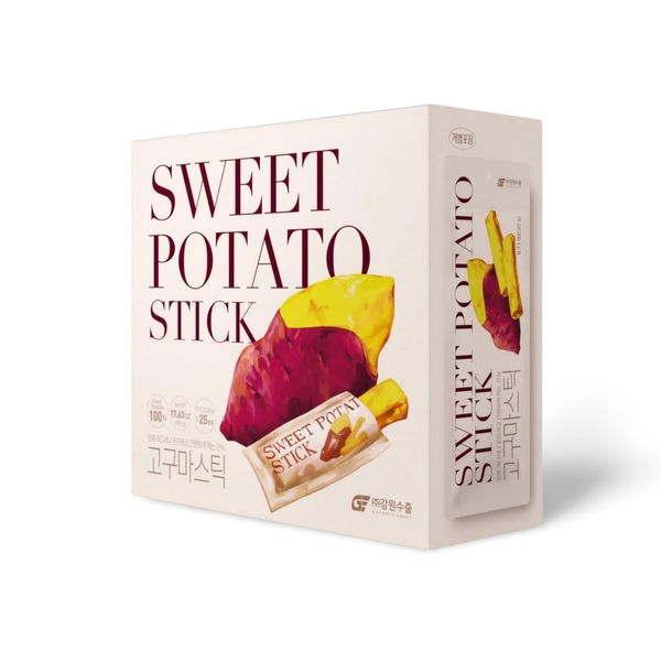 Dried Sweet Potato Snacks Individually Wrapped [25] – 100% Natural Vegan Sweet Potato Sticks – No Added Sweeteners, Gluten or GMOs – Korean Dried Sweet Potatoes Treats – Vegan Snacks by Gangwon Export