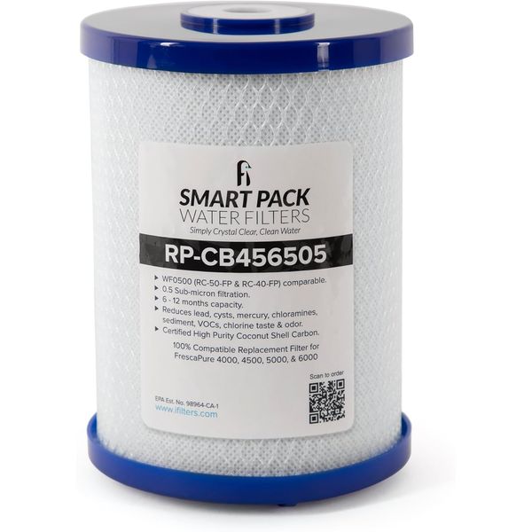 High Purity Coconut Shell Activated Carbon Water Filter - 750 GPD Life Span - 0.