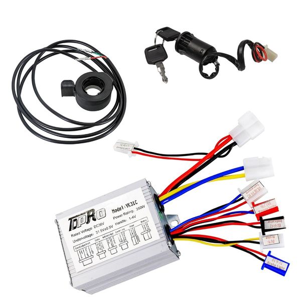 36V 350W Brush Controller Thumb Throttle Kill ON Switch Fr E bike Scooter Gokart