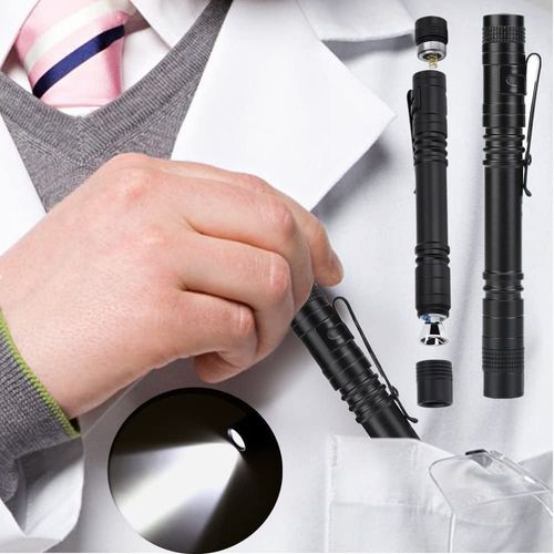 Tbest 2pcs 478 Lumens Ultra Bright Mini Pocket Pen Light,Tactical Flashlight,Torch Flashlight with Clip for Medical Doctor Nurse Students Powered by 2 x AAA Battery Ultra Bright(Battery not Included)