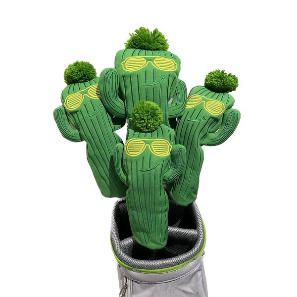 RIKI & ROI Cactus Headcover, Single Item, Set of 4 (1,3,5,UT))