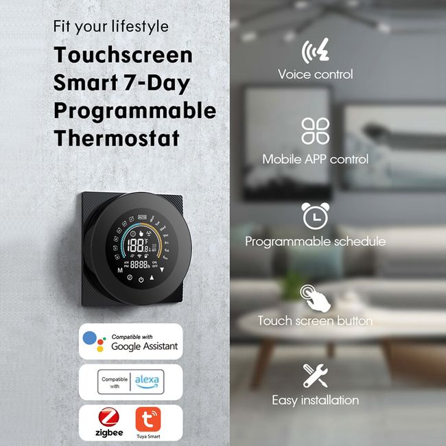 Zigbee Smart Thermostat Gas/Water Heater, Room Thermostat Digital  Programmable