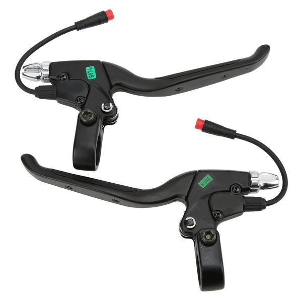 SUNGOOYUE 1Pair Electric Scooter Left Right Brake Lever, Aluminum Alloy Brake Handle with 2pin Waterproof Connector for 2 Wheel Electric Scooter for KUGOO M4/M4 PRO