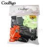 12pcs Pack Mix Colors 5/8" Compass Flint Scraper Fire Starter Whistle Buckle Plastic Paracord Bracelet Outdoor Camping Emergency Survival Travel Kits #FLC158-FWC(Mix-s)