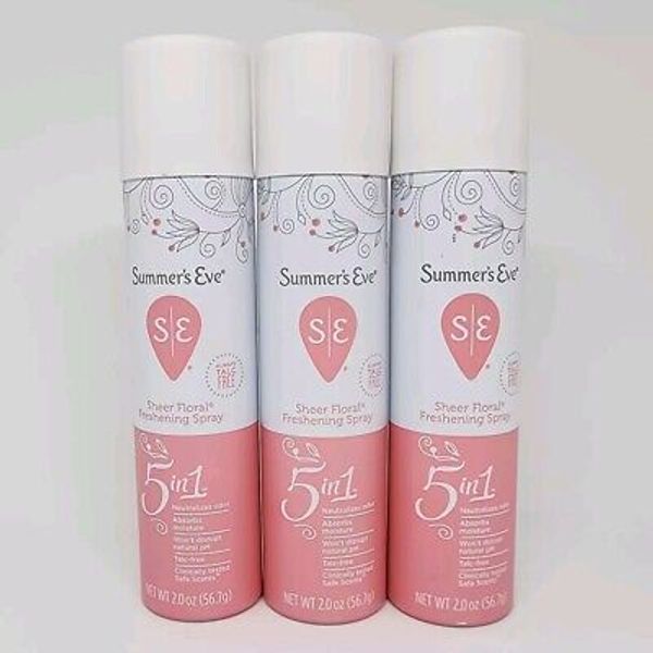 Pack of 3 Summer's Eve! Sheer Floral 2oz Feminine Deodorant Spray