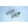Generic Two small tiny silver star crystal alligator hair clips fine hair