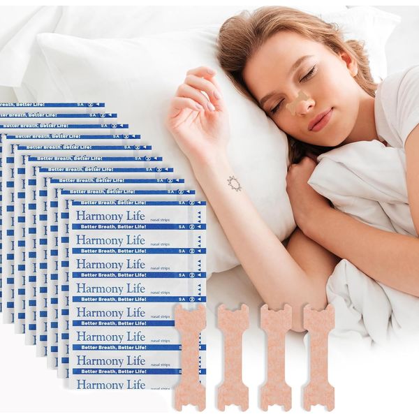 80 PCS Disposable Anti Snoring Nasal Strips,Snoring Congestion Relief, Improve Sleep Relieve Nasal Congestion,Improve Sleep Quality(66 * 19mm)