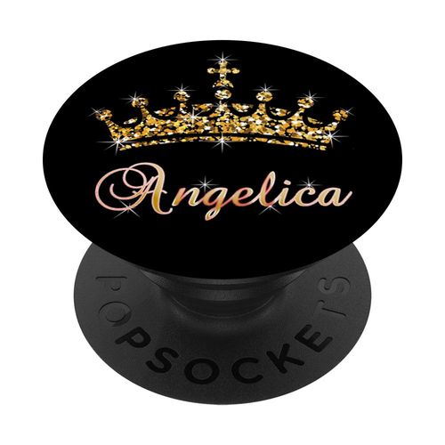 Angelica Name Crown Queen Princess Royal Design - Angelica PopSockets PopGrip: Swappable Grip for Phones & Tablets