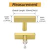 goldenwarm 20 Pack Gold Drawer & Cabinet Knobs - Brushed Brass Cupboard Knobs Square Single Hole Gold Handles Stainless Steel