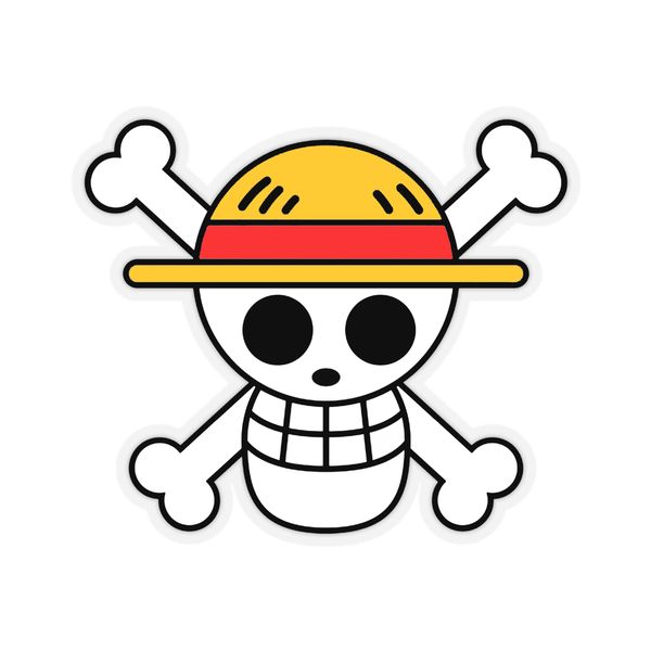 Luffy Straw Hat Pirate Vinyl Decal | Color | Sticker 5 X 4.5 Inch for Walls, Doors, Cars, Trucks, Motorcycles, Boats & Laptops-SS&Ds -1213