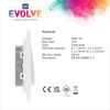 BG Electrical Evolve Fan Isolator Switch, Triple Pole, Wide Rocker
