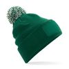 Beechfield Snowstar Patch Beanie - Black/Graphite Grey