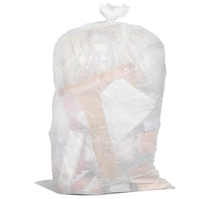 Plasticplace 33 Gallon Clear Trash Bags 100 Count