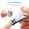 longzon Nail Clippers, 2 Pack Nail Clipper Set Stainless Steel Nail Cutter Fingernails Toenails Thick Nails Kit for Men&Women
