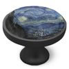 The Starry Night (Van Gogh 1889) Cabinet Knob (Black)