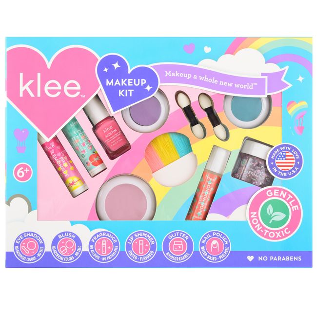 Luna Star Klee Ultimate Makeup Kit. Gentle and Non-Toxic. Kid-Friendly. Made in USA. (Ray of Bliss)