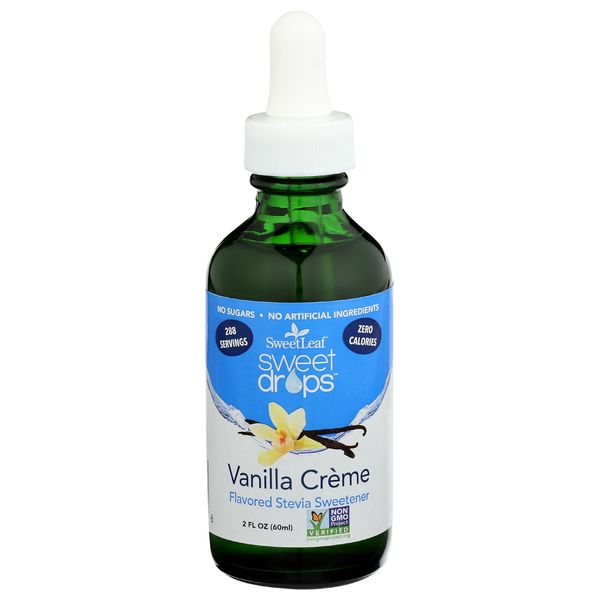 SweetLeaf Vanilla Creme Sweet Drops 2 Oz Zero Calorie Sugar Substitute