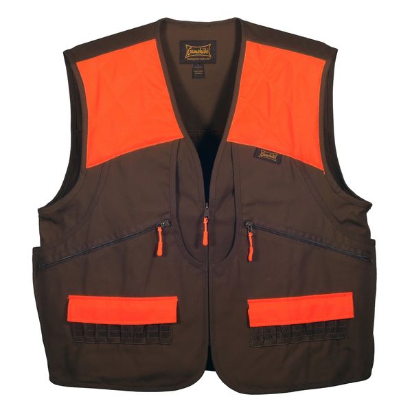 Gamehide Switchgrass Upland Field Bird Hunting Vest (Chestnut Brown/Orange, Medium)