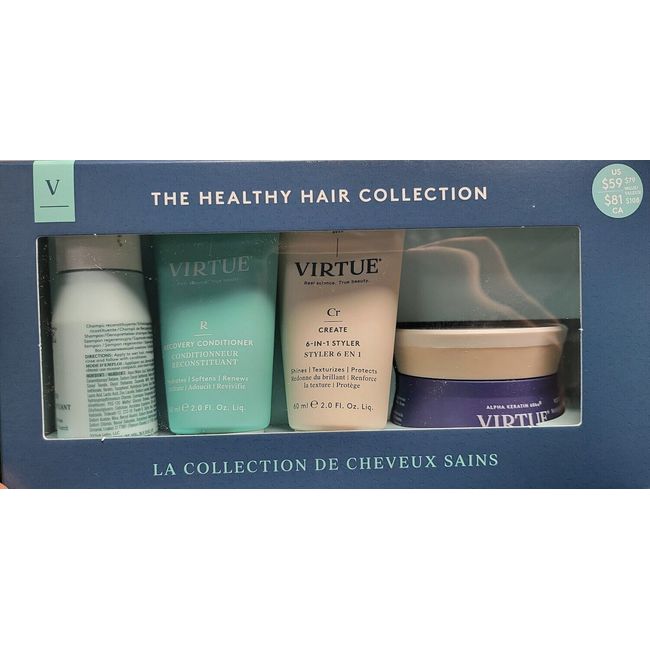 Virtue - Healthy Hair Collection gift set Shampoo, Conditioner, Styler, Mask