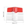sourcing map PVC Ball Valve Supply Pipe Knob Threaded Ends 1" Inner Hole Diameter Red White