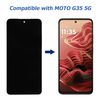 Vvsialeek Replacement OLED Display Compatible with Moto G35 5G LCD Touch Screen with Toolkit Fingerprint Function