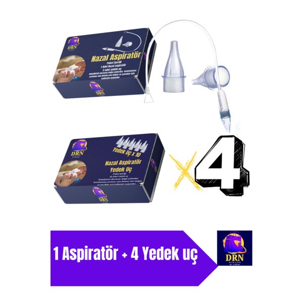 Nazal aspiratör set | 1 adet aspiratör | 42 adet yedek uç