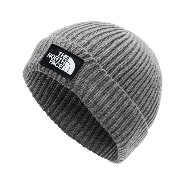 The North Face Logo Box Beanie Hat TNF Medium Grey Heather One Size