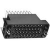 212810-2 Connector Receptacle 34, Female Sockets Panel Mount, Through Hole, Right Angle Black