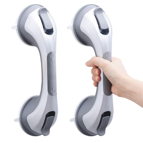 TAILI Bathtub Handrail, Strong Suction Cups, Nursing Handrail, Set of 2, Suction Cup Shower Handle, Door Handle, Suction Cups, Handle, Door Knob, Handle, Bathroom, Entrance Handle, Bath Assistance,