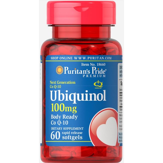 Ubiquinol (reduced coenzyme Q10) 100mg 60 tablets! Ubiquinol 100mg 60 Softgels!
