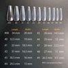 Full Size Set Coffin Clear Nail Tips 20mm Width 11 pcs*10 packs