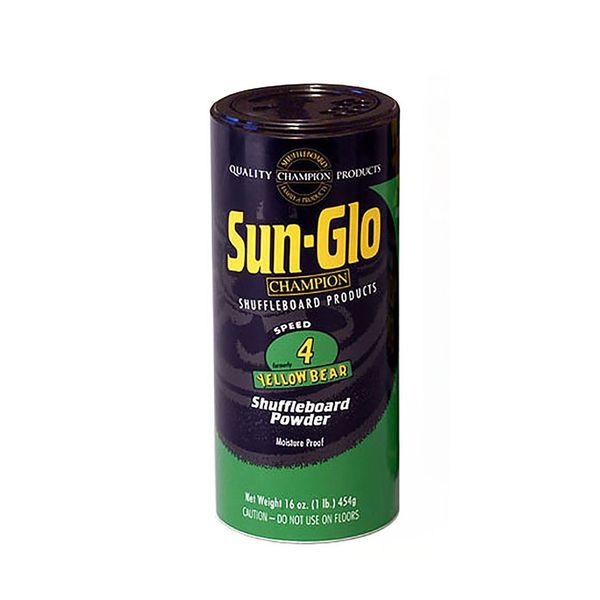 Twin Pack of Sun-Glo #4 Speed Yellow Bear Shuffleboard Powder Wax