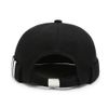 WULIQIUQIU Brimless Docker Cap for Men Sailor Cap Skullcap Beanie Hat(Black)