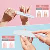 12 PCS Professional Nail Files 100/180 Grit, Four of Each, Nail Buffer Files Double Sided Emery Board Manicure Tools for Home and Salon (White)