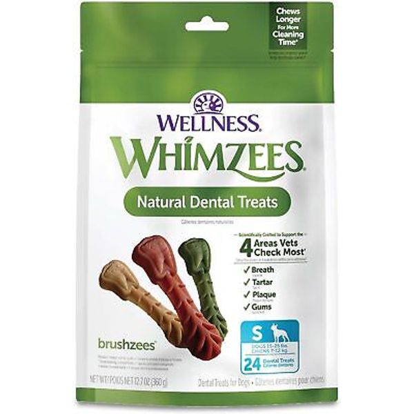 WHIMZEES by Wellness Small Dental Chews for Dogs, 24 Count (Pack of 1)