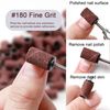 luoshaPUCY 100 Pieces Nail Sanding Bands with 2 Pieces Nail Drill Bits 180 Grit for 3/32 Inch Nail Drill Bit for Electric Nail Drill Nail art Manicure Pedicure Nail Drill